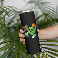 Basketball St Patricks Day Skinny Tumbler Cute Irish Shamrock Playing Basketball Player Team Boys