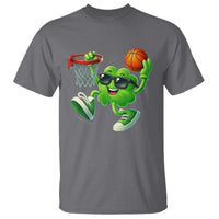 Basketball St Patricks Day T Shirt Cute Irish Shamrock Playing Basketball Player Team Boys