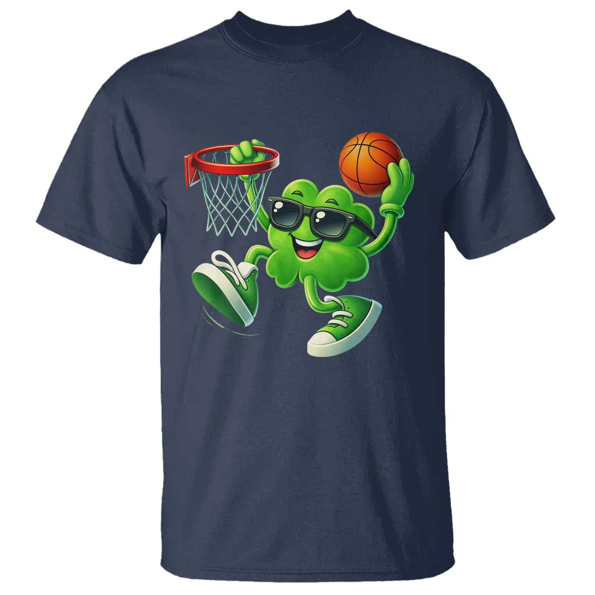 Basketball St Patricks Day T Shirt Cute Irish Shamrock Playing Basketball Player Team Boys
