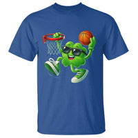 Basketball St Patricks Day T Shirt Cute Irish Shamrock Playing Basketball Player Team Boys