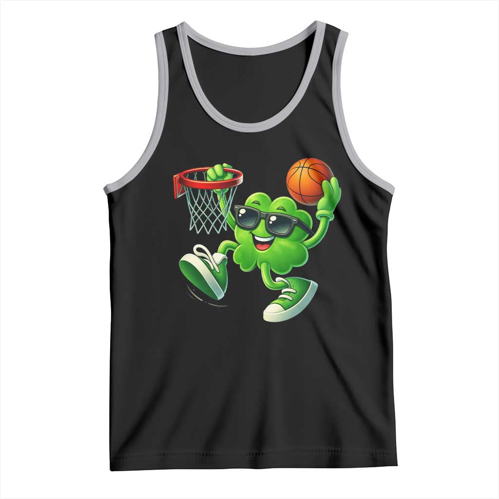 Basketball St Patricks Day Tank Top Cute Irish Shamrock Playing Basketball Player Team Boys