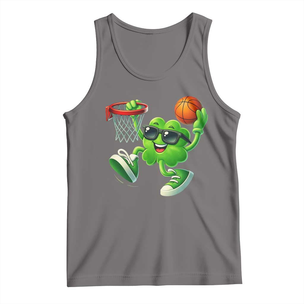 Basketball St Patricks Day Tank Top Cute Irish Shamrock Playing Basketball Player Team Boys