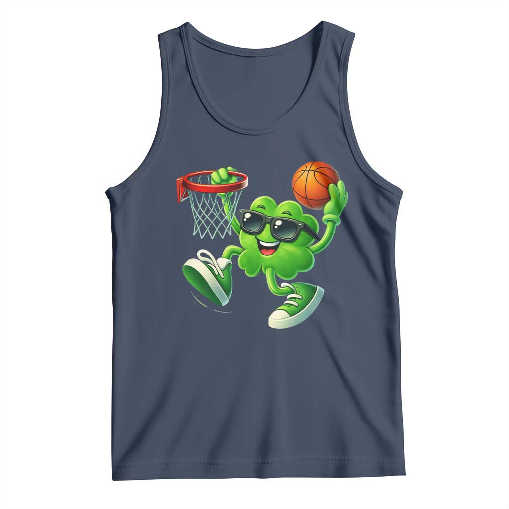 Basketball St Patricks Day Tank Top Cute Irish Shamrock Playing Basketball Player Team Boys