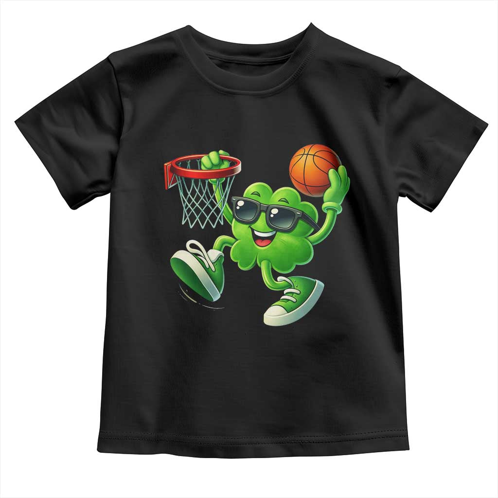Basketball St Patricks Day Toddler T Shirt Cute Irish Shamrock Playing Basketball Player Team Boys