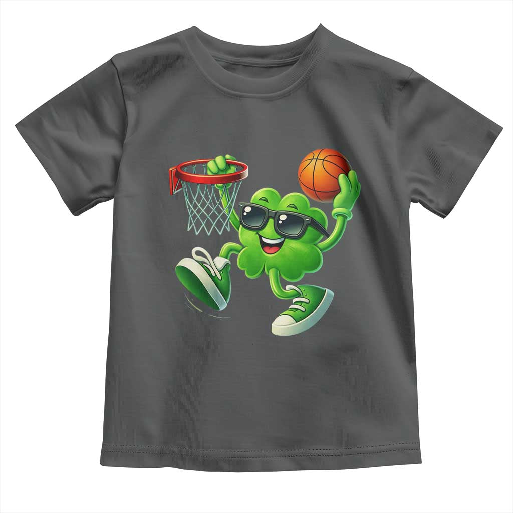 Basketball St Patricks Day Toddler T Shirt Cute Irish Shamrock Playing Basketball Player Team Boys