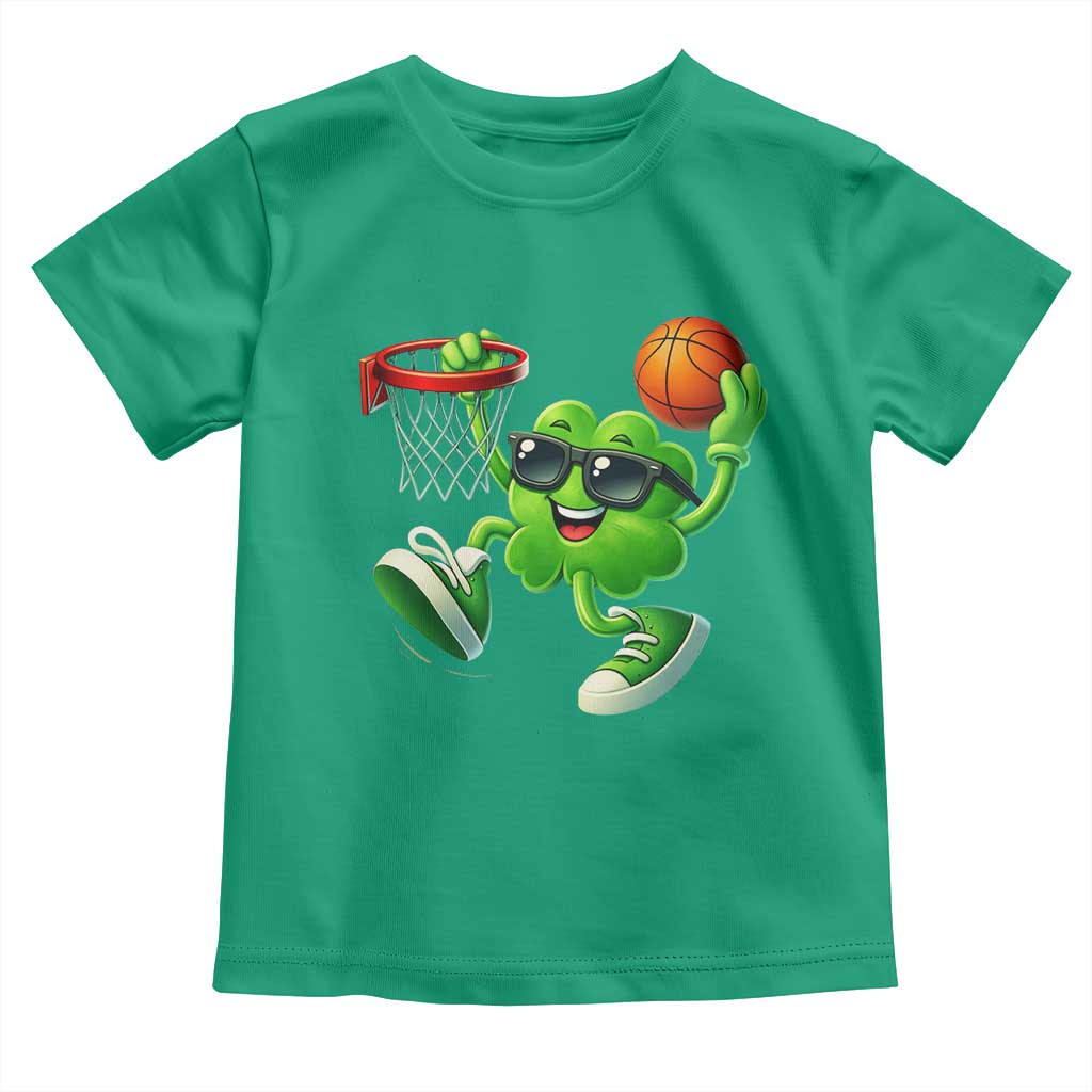 Basketball St Patricks Day Toddler T Shirt Cute Irish Shamrock Playing Basketball Player Team Boys