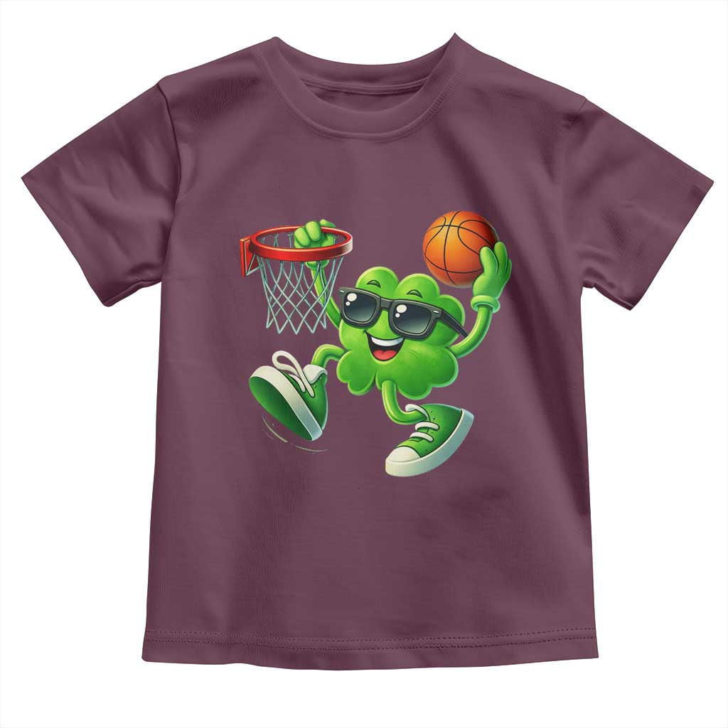 Basketball St Patricks Day Toddler T Shirt Cute Irish Shamrock Playing Basketball Player Team Boys