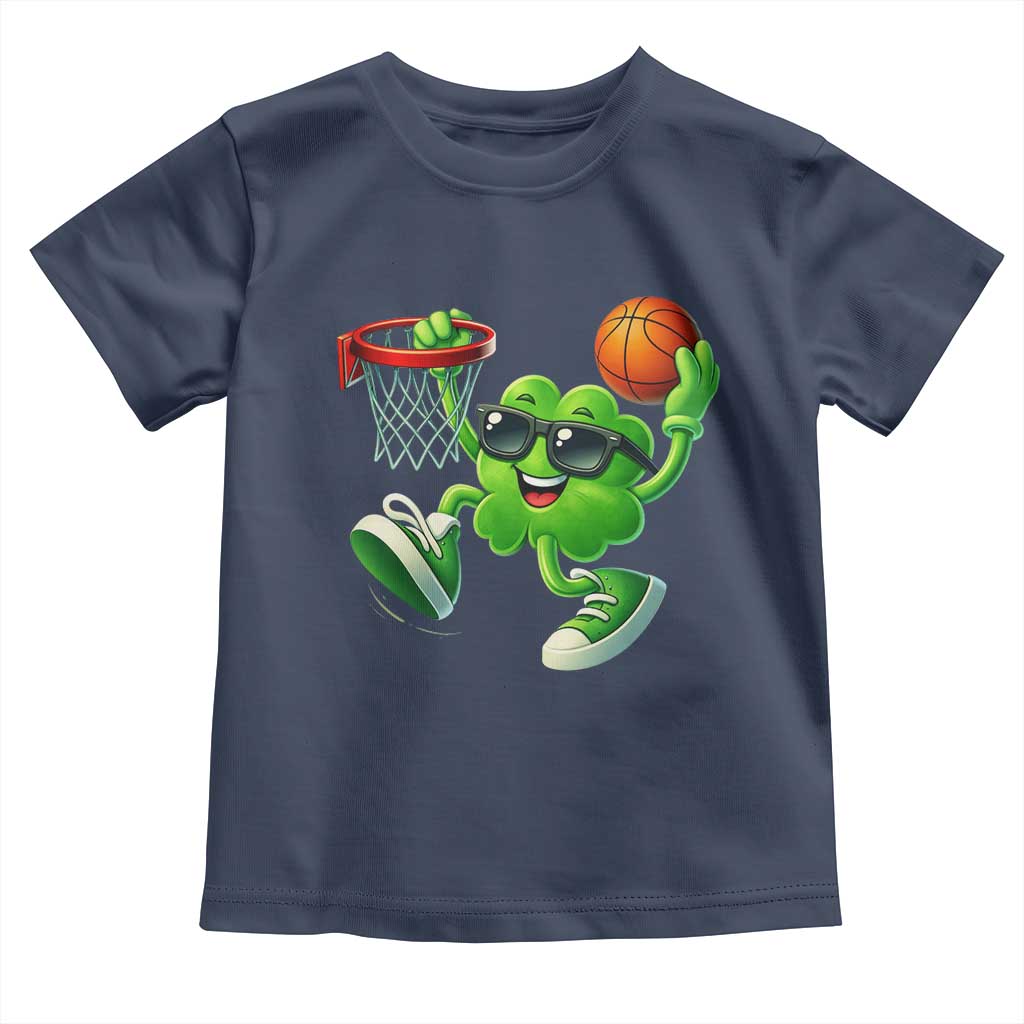 Basketball St Patricks Day Toddler T Shirt Cute Irish Shamrock Playing Basketball Player Team Boys