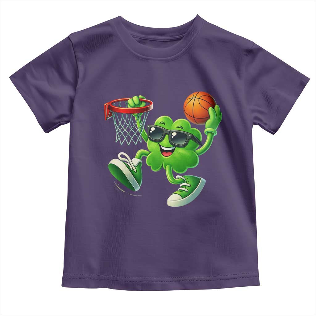 Basketball St Patricks Day Toddler T Shirt Cute Irish Shamrock Playing Basketball Player Team Boys