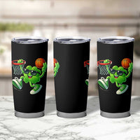 Basketball St Patricks Day Tumbler Cup Cute Irish Shamrock Playing Basketball Player Team Boys