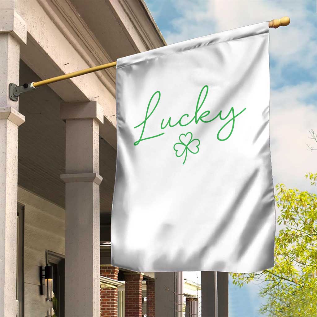 Lucky Irish Shamrock Garden Flag St Patricks Day Letter Print Lightweight