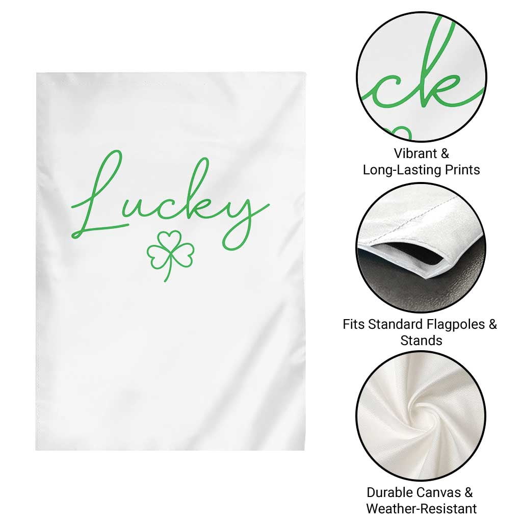 Lucky Irish Shamrock Garden Flag St Patricks Day Letter Print Lightweight