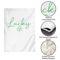 Lucky Irish Shamrock Garden Flag St Patricks Day Letter Print Lightweight