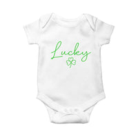 Lucky Irish Shamrock Baby Onesie St Patricks Day Letter Print Lightweight