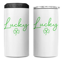 Lucky Irish Shamrock 4 in 1 Can Cooler Tumbler St Patricks Day Letter Print Lightweight