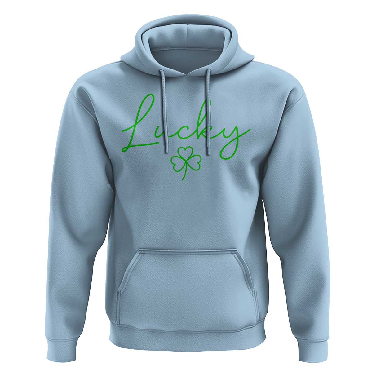 Lucky Irish Shamrock Hoodie St Patricks Day Letter Print Lightweight