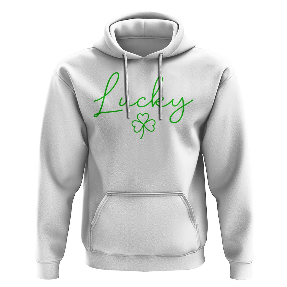 Lucky Irish Shamrock Hoodie St Patricks Day Letter Print Lightweight