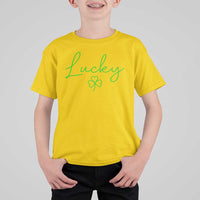 Lucky Irish Shamrock T Shirt For Kid St Patricks Day Letter Print Lightweight