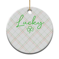 Lucky Irish Shamrock Ceramic Ornament St Patricks Day Letter Print Lightweight