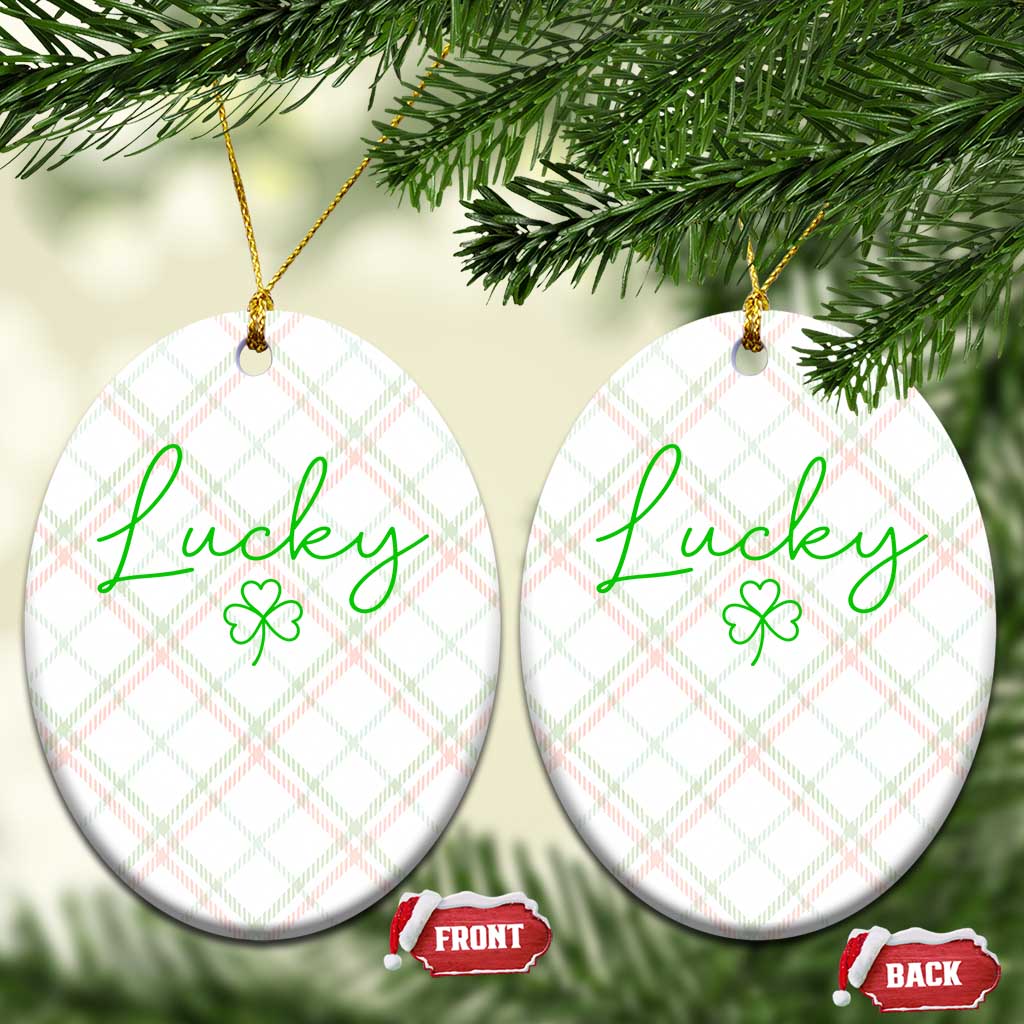 Lucky Irish Shamrock Ceramic Ornament St Patricks Day Letter Print Lightweight
