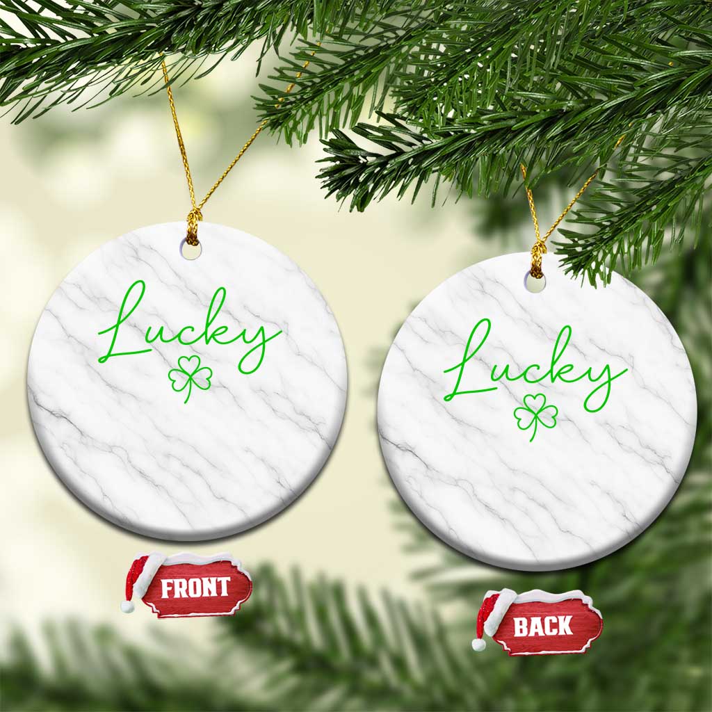 Lucky Irish Shamrock Ceramic Ornament St Patricks Day Letter Print Lightweight
