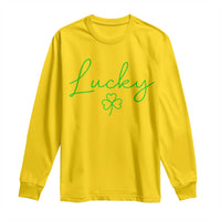 Lucky Irish Shamrock Long Sleeve Shirt St Patricks Day Letter Print Lightweight