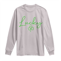 Lucky Irish Shamrock Long Sleeve Shirt St Patricks Day Letter Print Lightweight