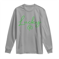 Lucky Irish Shamrock Long Sleeve Shirt St Patricks Day Letter Print Lightweight