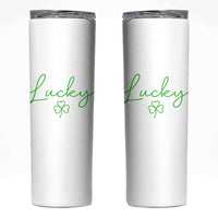 Lucky Irish Shamrock Skinny Tumbler St Patricks Day Letter Print Lightweight
