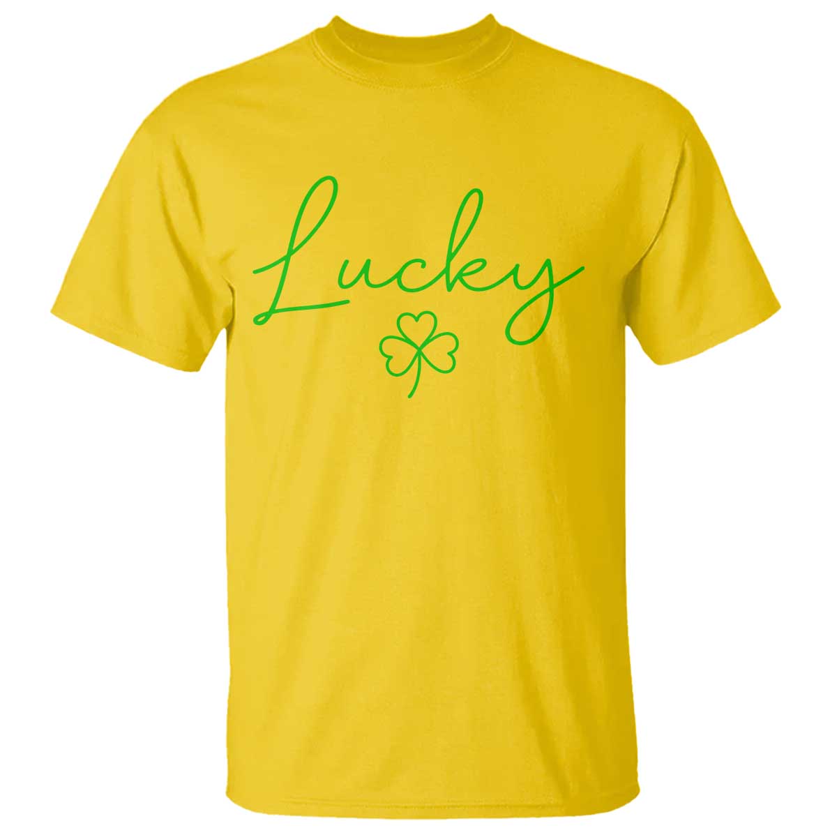 Lucky Irish Shamrock T Shirt St Patricks Day Letter Print Lightweight