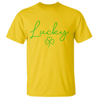 Lucky Irish Shamrock T Shirt St Patricks Day Letter Print Lightweight