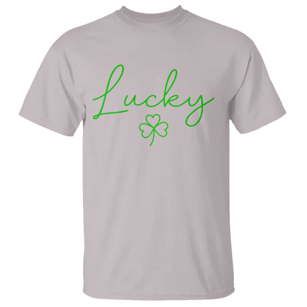 Lucky Irish Shamrock T Shirt St Patricks Day Letter Print Lightweight
