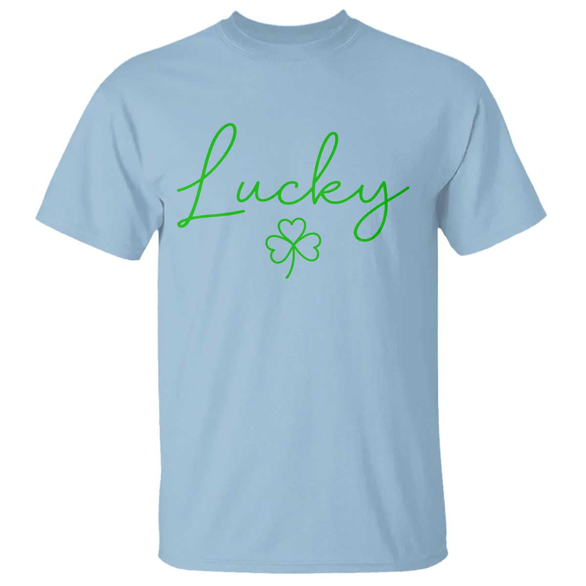 Lucky Irish Shamrock T Shirt St Patricks Day Letter Print Lightweight