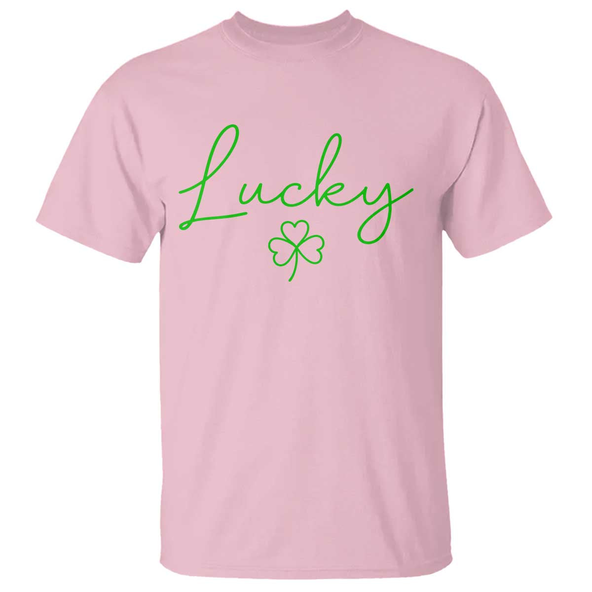 Lucky Irish Shamrock T Shirt St Patricks Day Letter Print Lightweight