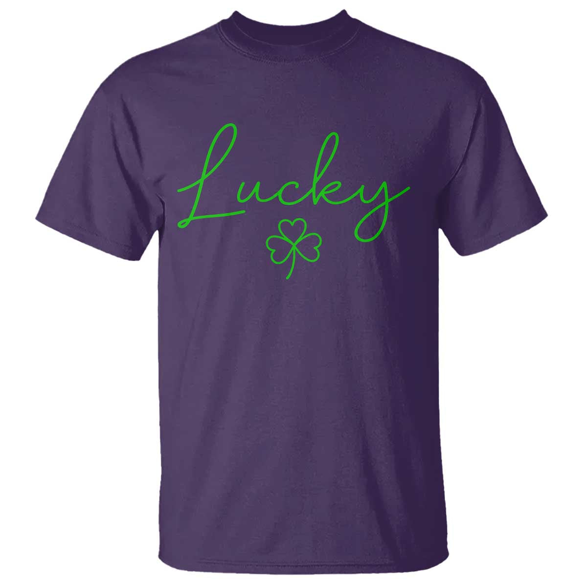 Lucky Irish Shamrock T Shirt St Patricks Day Letter Print Lightweight