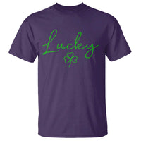 Lucky Irish Shamrock T Shirt St Patricks Day Letter Print Lightweight