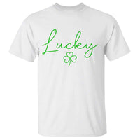 Lucky Irish Shamrock T Shirt St Patricks Day Letter Print Lightweight