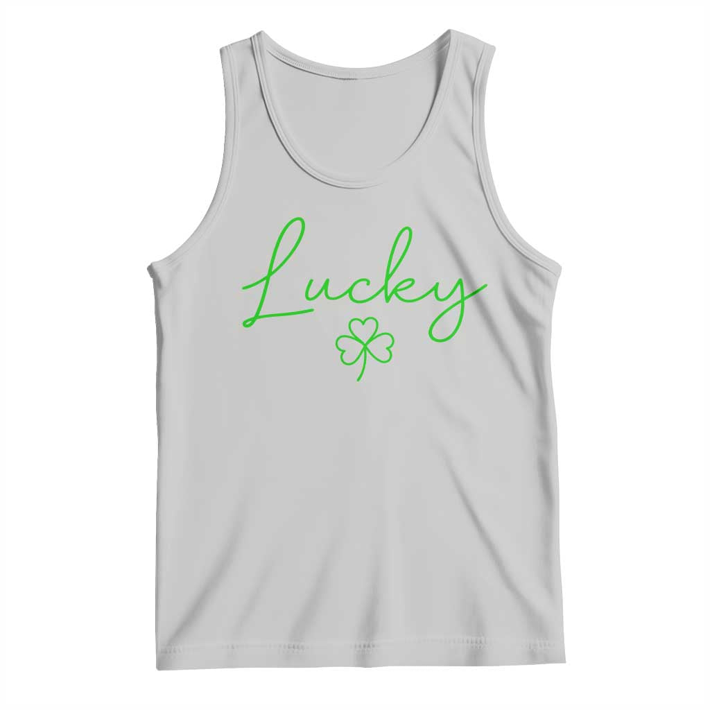 Lucky Irish Shamrock Tank Top St Patricks Day Letter Print Lightweight