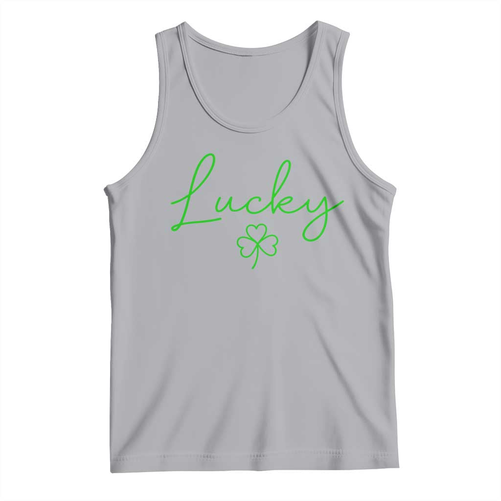 Lucky Irish Shamrock Tank Top St Patricks Day Letter Print Lightweight