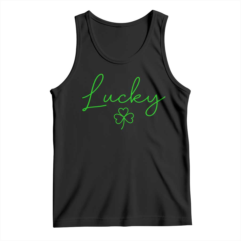 Lucky Irish Shamrock Tank Top St Patricks Day Letter Print Lightweight