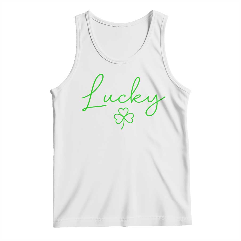 Lucky Irish Shamrock Tank Top St Patricks Day Letter Print Lightweight