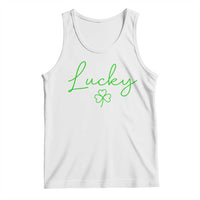 Lucky Irish Shamrock Tank Top St Patricks Day Letter Print Lightweight