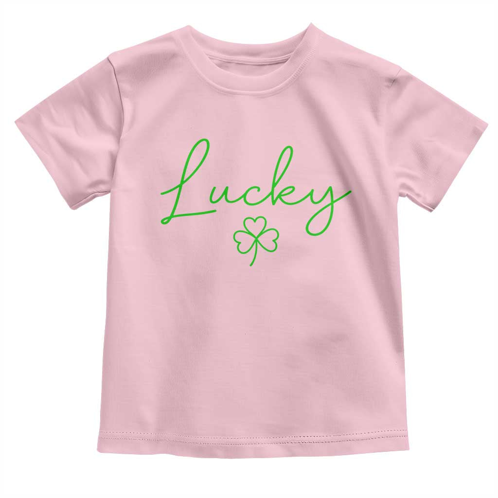 Lucky Irish Shamrock Toddler T Shirt St Patricks Day Letter Print Lightweight