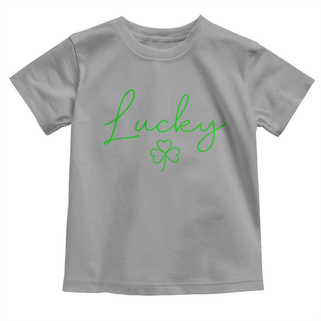 Lucky Irish Shamrock Toddler T Shirt St Patricks Day Letter Print Lightweight