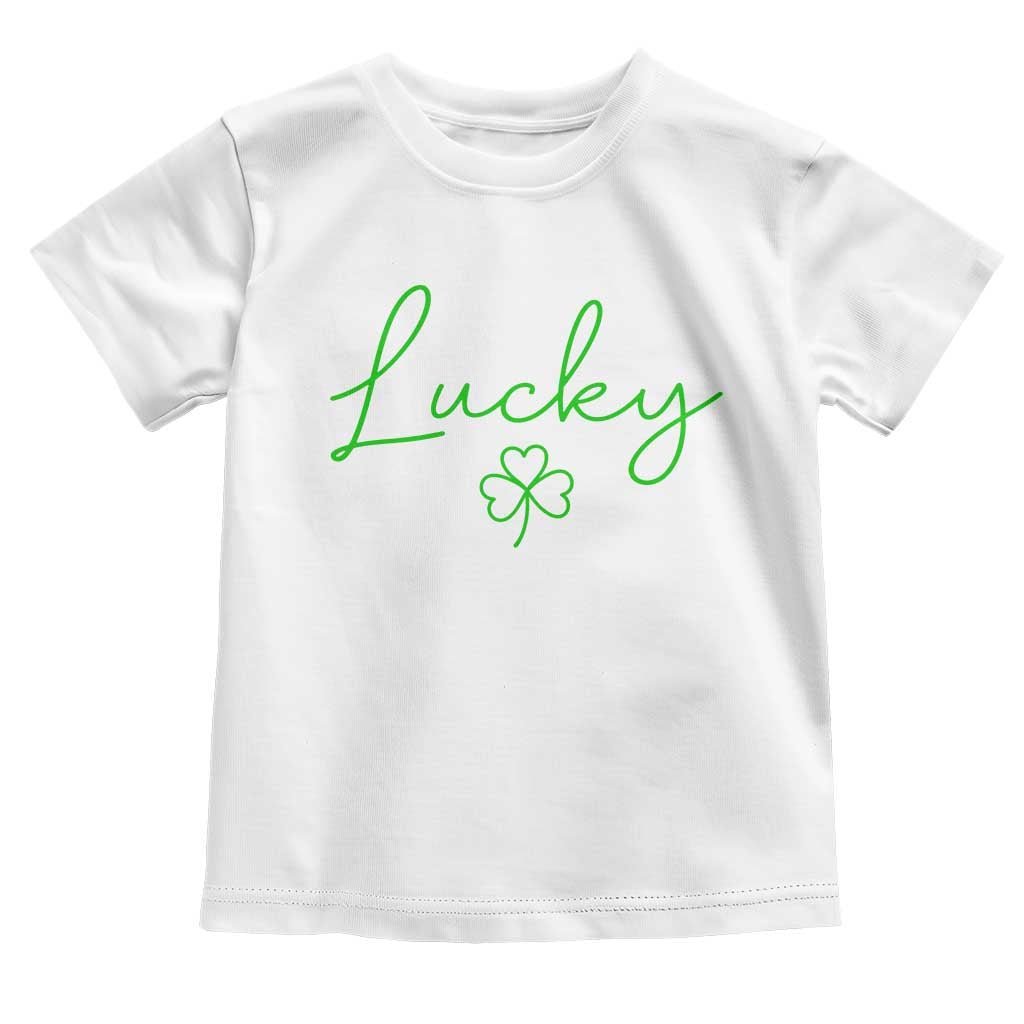 Lucky Irish Shamrock Toddler T Shirt St Patricks Day Letter Print Lightweight