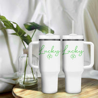 Lucky Irish Shamrock Tumbler With Handle St Patricks Day Letter Print Lightweight