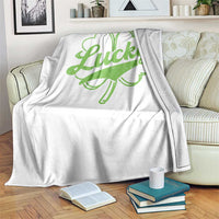 Vintage Lucky Shamrock Throw Blanket Irish St Patricks Day