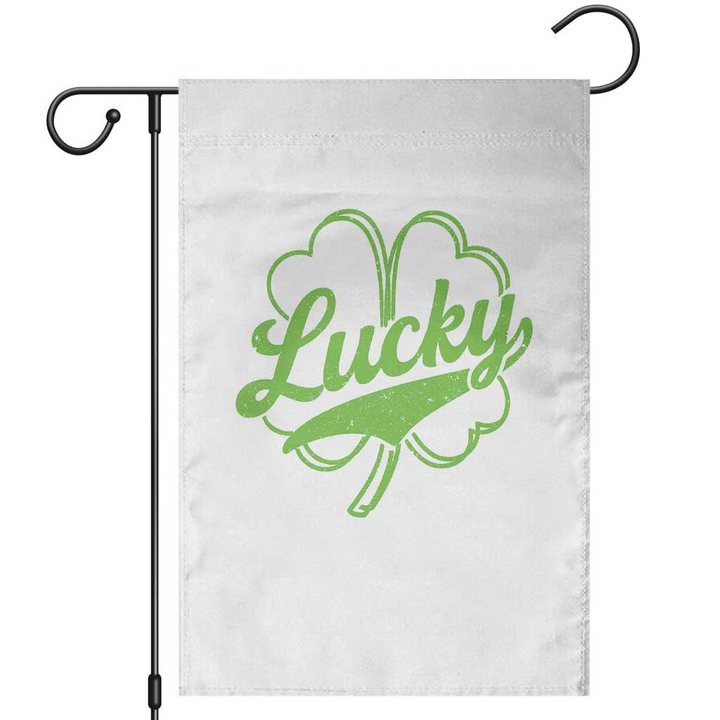 Vintage Lucky Shamrock Garden Flag Irish St Patricks Day