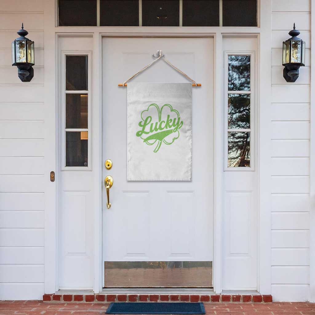Vintage Lucky Shamrock Garden Flag Irish St Patricks Day