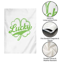 Vintage Lucky Shamrock Garden Flag Irish St Patricks Day